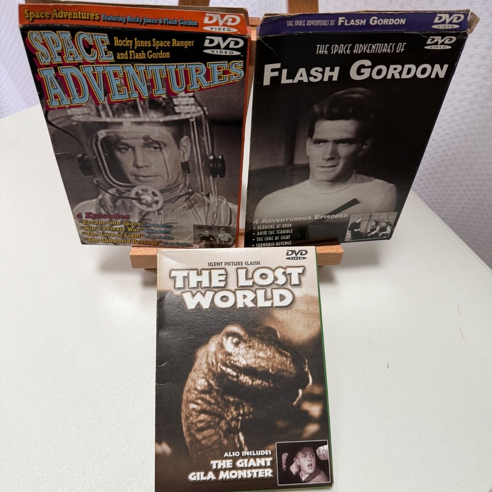 PC Treasures Inc. DVD LOT OF 3 Flash Gordon, Space Adventures & The Lost World